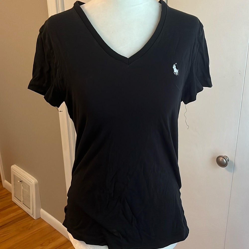 Polo Ralph Lauren Black Vneck Tee